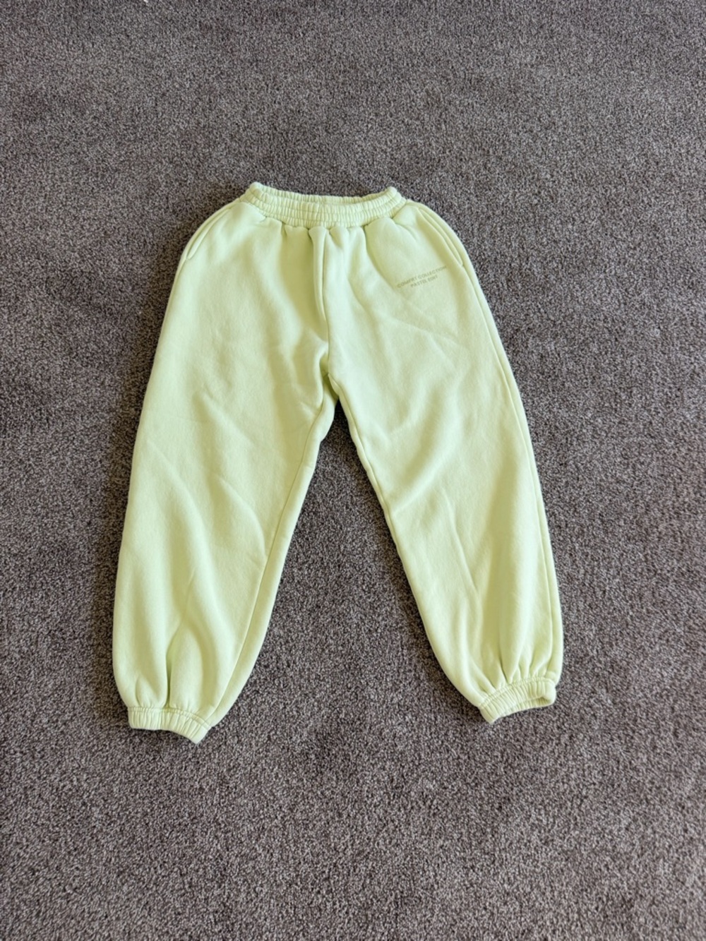 Kids Soft Lime Fleece Joggers